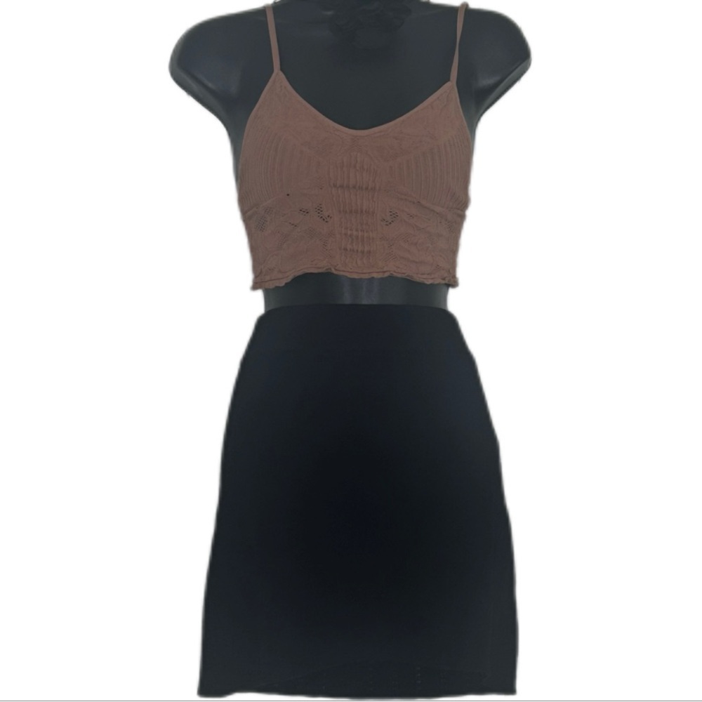 Intimately by free people black knit cotton blend skirt size small beach or boho